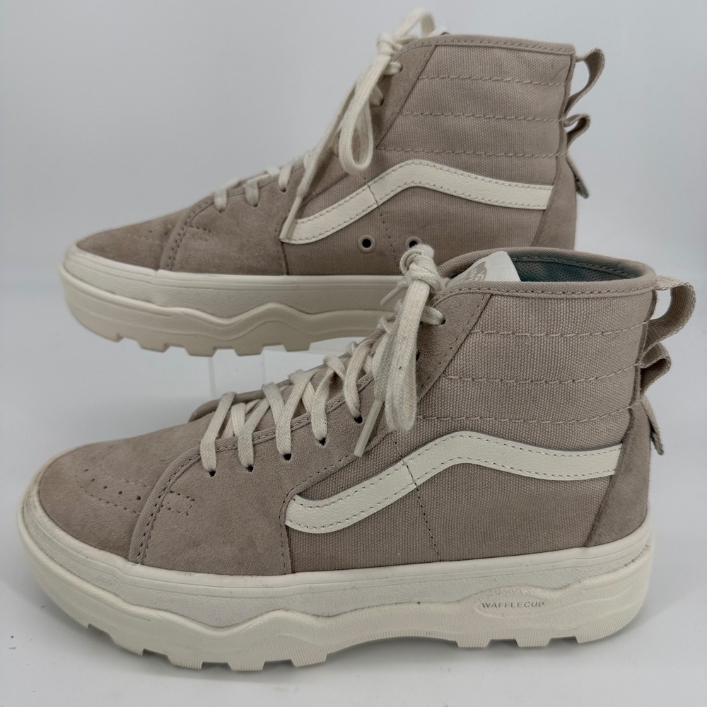 Vans Sk8-Hi Sentry WC High Top Platform Sneakers Sand Taupe 721454 Womens 6.5